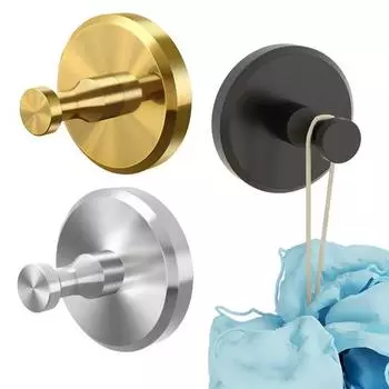 2/4/6 шт. крючков на присосках, вешалки без сверления, грузоподъемность 11 фунтов, нержавеющая полированная поверхность, крючки для полотенец в ванную комнату 2pcs чёрный