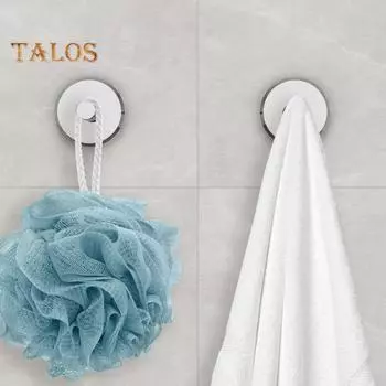 2/4/6 шт. крючков на присосках, вешалки без сверления, грузоподъемность 11 фунтов, нержавеющая полированная поверхность, крючки для полотенец в ванную комнату 2pcs чёрный