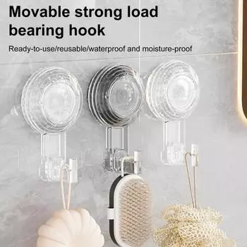 2/4/6 шт. крючков с присоской, прочные, выдерживающие нагрузку, легко устанавливаемые прозрачные присоски 2pcs красный/прозрачный