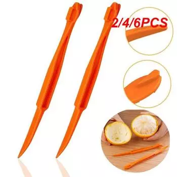 2/4/6 шт. кухонные принадлежности прочный материал удобный популярный фактический самый высокий рейтинг пластиковый апельсиновый нож с ручкой