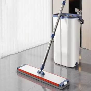 2/4/6 шт. Ленивая швабра из микрофибры, плоская швабра, система ведер с удлиненной ручкой, вращающаяся на 360 градусов головка швабры для пола 2pcs