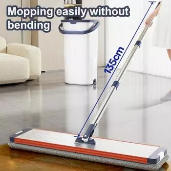 2/4/6 шт. Ленивая швабра Микрофибра Швабра Плоская Швабра Ведро Система с Расширенным 2pcs