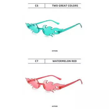 2/4/6 шт. солнцезащитные очки портативные все в одном зеркальные очки конфетного цвета Flame солнцезащитные очки