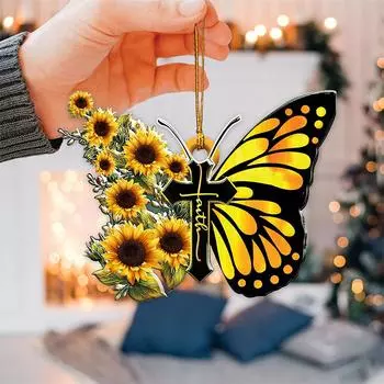 2/4/6PCS Butterfly Cross Shape Design Widget Universal Stylish Personalized Style Do Not Fade Car Interior Accessories