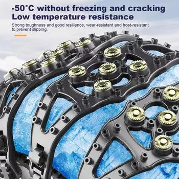 2/4/6Pcs Car Anti-skid Snow Chains Non-slip Wheel Snow Chain Ties Snow Mud Emergency Anti-slip Chain for Tire Width 165-275mm