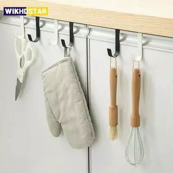 2/4/6 шт. Многоцелевые крючки для кухонного шкафа, крючок для задней двери, вешалка для одежды, пальто, шляпы, полотенца, вешалка для хранения, аксессуары для ванной комнаты 2pcs серебряный