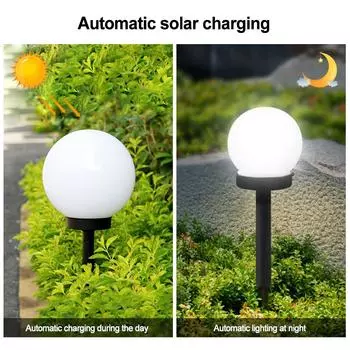 2/4/8 шт./лот светодиодный садовый светильник на солнечных батареях для летнего кемпинга водонепроницаемый сферический светильник с заземлением для газона ландшафтный светильник