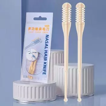 2/4/8 шт. Ножницы для удаления волос в носу с ушным ковырятелем, двойной лезвий, вращение на 360 градусов 1 Pair