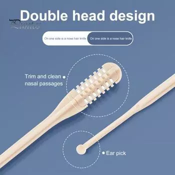 2/4/8 шт., триммер для волос в носу с ушным пинцетом, двухлезвийный триммер для волос в носу, вращающийся на 360 градусов, мини-бритва для волос в носу для женщин и мужчин 1 Pair