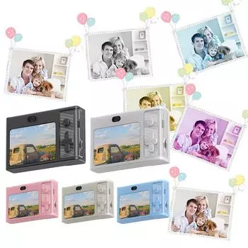 2,4-дюймовая детская цифровая камера 1080P 48MP ретро-камера для студентов 8-кратный зум компактная камера селфи-камера для фотографии начального уровня чёрный