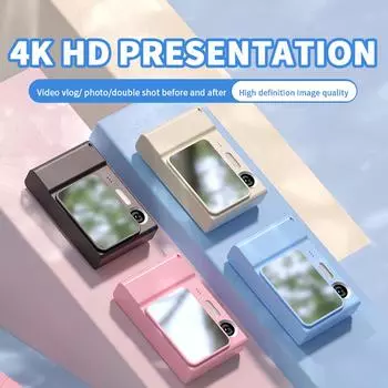 2,4-дюймовая детская цифровая камера 1080P 48MP ретро студенческая камера 8-кратный зум компактная камера туристические камеры для студенческого кампуса жёлтый