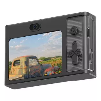 2,4-дюймовая детская цифровая камера 1080P 48MP камеры для путешествий 8-кратный зум селфи-камера чёрный