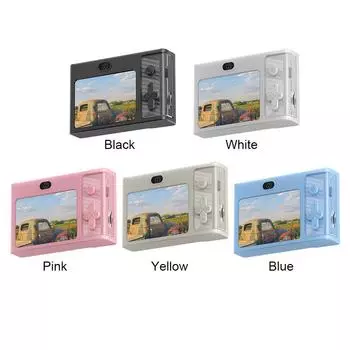 2,4-дюймовая детская цифровая камера 1080P 48MP компактная камера 8-кратный зум дорожные камеры селфи-камера для фотографии начального уровня чёрный