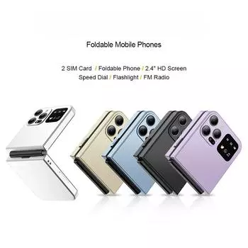2,4-дюймовый складной мобильный телефон с функцией записи звонков FM-радио, быстрым набором, Magic Voice, двумя SIM-картами, GSM, разблокированными складными сотовыми телефонами, резервным телефоном Without TF card чёрный