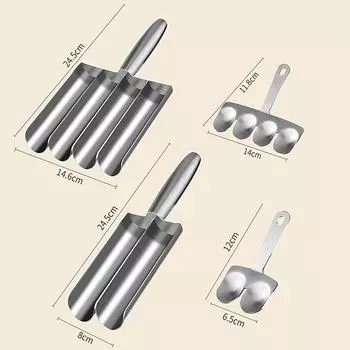 2/4 Фрикадельки с режущей лопаткой Многофункциональная ложка для фрикаделек из нержавеющей стали Ручные кухонные инструменты для приготовления фрикаделек