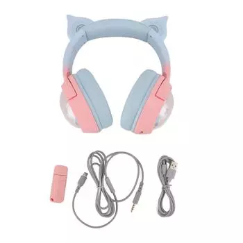 2,4 ГГц беспроводная игровая гарнитура Lossless Sound USB Type C BT 3,5 мм наушники для ноутбука телефона компьютера