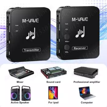 2,4 ГГц беспроводные наушники-мониторы, система передачи, сценические аудионаушники, перезаряжаемые передатчик и приемник, поддержка моно/стерео