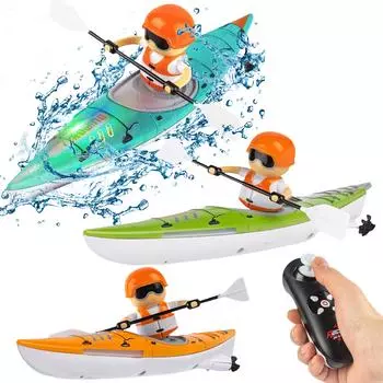 2,4 ГГц лодка с дистанционным управлением и цветной светодиодной подсветкой для озер и бассейнов, инновационный реалистичный дизайн для гребли для детей Orange color