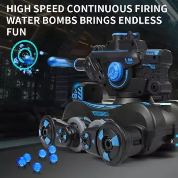 2,4 ГГц пульт дистанционного управления робот собака с музыкой брызгами света и водой пули шутер 4-колесный привод умная механическая собака малыши RC трюковая собака игрушечная машина 1 remote control чёрный