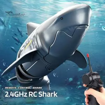 2,4 ГГц пульт дистанционного управления игрушка акула летний открытый бассейн озеро пруд ванна автоматическое подводное плавание радиоуправляемая акула лодка игрушка мальчики девочки рождественский подарок серый