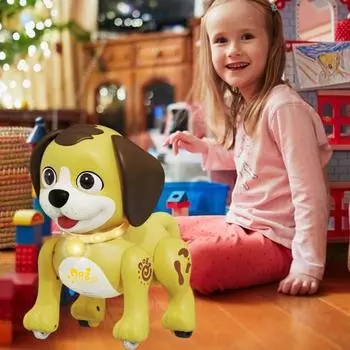 2,4 ГГц пульт дистанционного управления робот собака со звуком и светом интерактивный ходячий танцующий радиоуправляемый робот кошка электрический умный питомец игрушка для малышей мальчиков девочек подарок синий