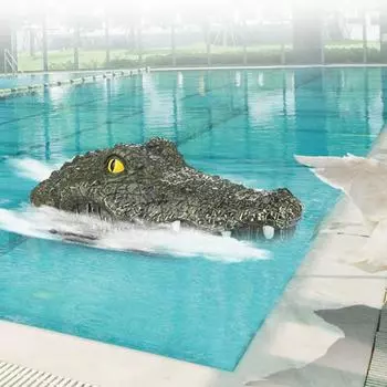 2,4 ГГц пульт дистанционного управления «голова крокодила», 4 направления, летний открытый бассейн, озеро, пруд, радиоуправляемая плавающая лодка-крокодил, обучающая игрушка для малышей, подарок для мальчиков и девочек Crocodile