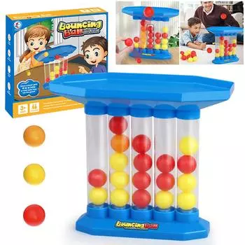 2-4 игрока прыгающие мячи настольная игра настольные игрушки родитель-ребенок интерактивные метательные мячи игрушки для семейной вечеринки настольные прыгающие 1set красный