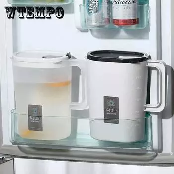 2,4 л пластиковый чайник большой емкости для холодной воды, чайник для сока, термостойкая чашка для воды, защита от падения с весами, чайник, кувшин для молока, диспенсер для воды, кувшин-кувшин 2.4L прозрачный