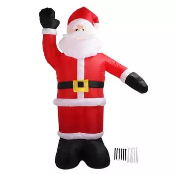 2,4 м рождественские надувные Санта-Клауса, уличные рождественские украшения, надувной декор для двора на Рождество