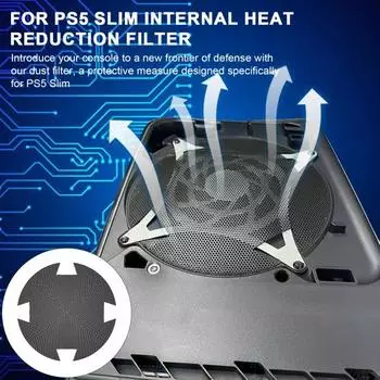 2/4 шт. Сетка для пылевого фильтра для вентилятора, пылезащитная сетка, улучшенная вентиляция, охлаждающий вентилятор, пылевой фильтр, аксессуар для охлаждения консоли для PS5 Slim 2