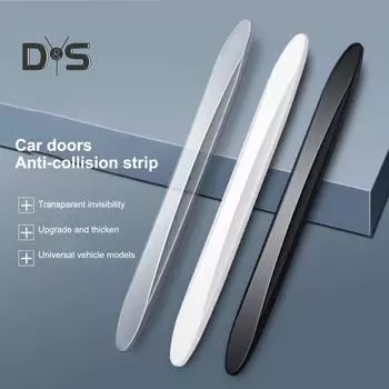 2/4 шт. Автомобильная полоса для предотвращения столкновений, прозрачная черная самоклеящаяся гибкая многоразовая универсальная внедорожник для грузовика, авто кузов, дверь, боковое зеркало заднего вида, защита для бампера 2pcs белый