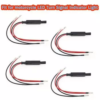 2/4 шт. DC 12 В 10 Вт Универсальный мотоциклетный светодиодный индикатор указателя поворота, резистор нагрузки, мигалка для Yamaha/Honda/Suzuki, устойчивость к цементу