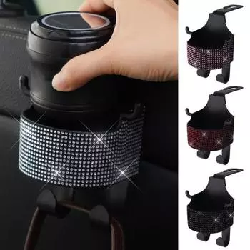 2/4 шт., держатель для чашки с водой на спинку автомобильного сиденья с многофункциональным крючком, универсальный простой монтаж, автомобильный крючок, держатель для напитков на заднем сиденье 2pcs красный