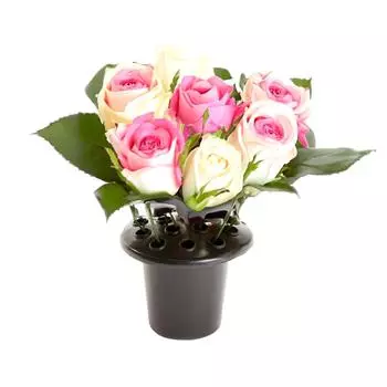 2/4 шт., держатель для могилы с крышкой, мемориальные вазы, пластиковые горшки для могилы, вставная ваза для украшения могилы A