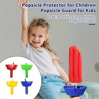2/4 шт. держатель для мороженого в полоску, без капель, держатели для льда, герметичный держатель для угощений без беспорядка для детей, взрослых, дома, путешествий, ресторана красный