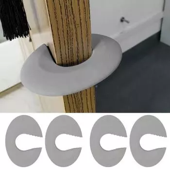 2/4 шт. Детский защитный дверной блок C-образной формы с противоскользящими полосками, многофункциональный дверной стопор, легкий 2pcs серый