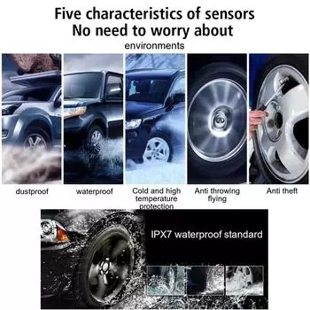 2/4 шт. дисплей телефона автомобильная система контроля давления в шинах TPMS автомобиль мотоцикл Bluetooth приложение внешняя сигнализация датчики давления в шинах