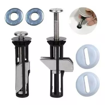 2/4 шт. Крепежные винты для сиденья унитаза, простая установка, универсальный комплект болтов для сиденья унитаза, комплект сверхпрочных винтов для сиденья унитаза 2pcs