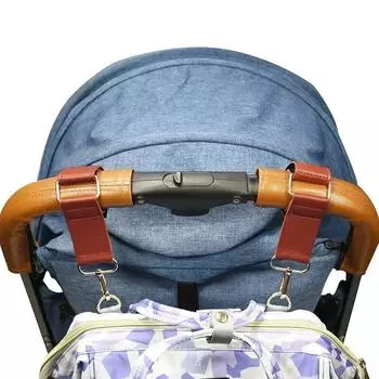 2/4 шт. крючки для коляски из искусственной кожи металлические крючки регулируемая длина пряжка для крючка для коляски для подвешивания сумок для подгузников аксессуары для коляски