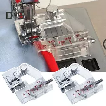 2/4 шт. Лапка для пришивания косой бейки, диапазон регулировки от 5 до 20 мм, низкая лапка, прижимная лапка для швейной машины, аксессуары для швейных машин 2pcs