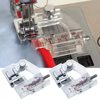 2/4 шт. Лапка для пришивания косой бейки, диапазон регулировки от 5 до 20 мм, низкая лапка, прижимная лапка для швейной машины, аксессуары для швейных машин 2pcs