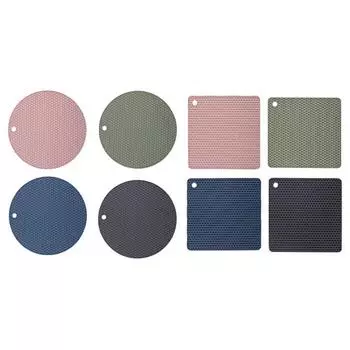 2/4 шт. Многофункциональный термостойкий силиконовый коврик, подставки под стаканы, нескользящие накладки, держатели для кастрюль, подставки под приборы, кухонные принадлежности 18x18cm