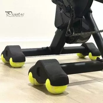 2/4 шт. накладки на ноги для велоспорта в помещении с 4/8 теннисными мячами для фитнес-велосипеда, амортизирующие, противоскользящие, для защиты пола, для домашнего спортзала, для тренировок, для велотренажера 2pcs