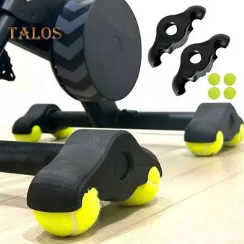 2/4 шт. накладки на ноги для велоспорта в помещении с 4/8 теннисными мячами для фитнес-велосипеда, амортизирующие, противоскользящие, для защиты пола, для домашнего спортзала, для тренировок, для велотренажера 2pcs