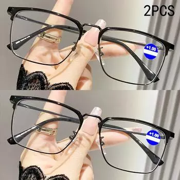 2/4 шт. Очки для чтения с защитой от синего света для пожилых и людей среднего возраста, для делового использования, сверхлегкие, высококачественные, портативные 2805 0