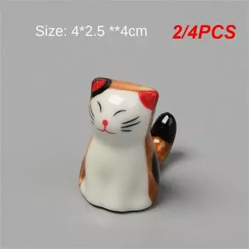 2/4 шт палочки для еды Res расписанные вручную кошки в японском стиле декор стола керамическая подставка для палочек для еды кошка керамическая кухонная посуда
