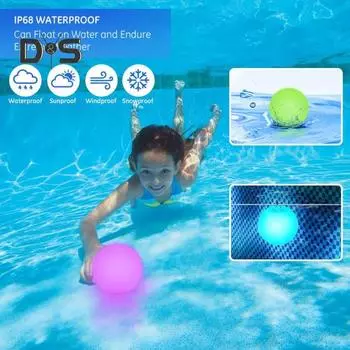 2/4 шт. плавающий светильник для бассейна с пультом дистанционного управления 16 RGB с изменением цвета IP68 водонепроницаемый на батарейках открытый бассейн гидромассажная ванна светящийся шар круглый 4pcs Circle