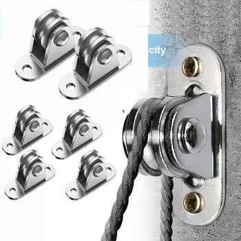 2/4 шт. подшипниковое бесшумное колесо с крепежными винтами и комплектом шкивов расширения, нагрузка 176 фунтов для раздвижных ворот и троса 2Pcs