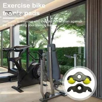 2/4 шт. подушечки для ног для велосипеда в помещении для Wahoo Kickr Core, домашний тренажерный зал, фитнес-велосипед, теннисный мяч, амортизирующие противоскользящие защитные накладки для пола, комплект балансировочных подушечек 2pcs