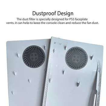2/4 шт. пылевой фильтр вентилятора для PS5 SLIM дышащий вентиляционный пылезащитный сетчатый чехол с чистящей щеткой для Playstation 5